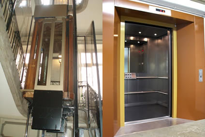 Ascenseur et cabine